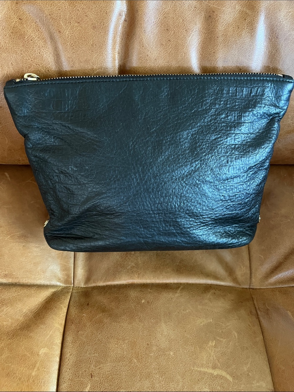 Blair Ritchey Pak Black Gator Leather Clutch or Crossbody